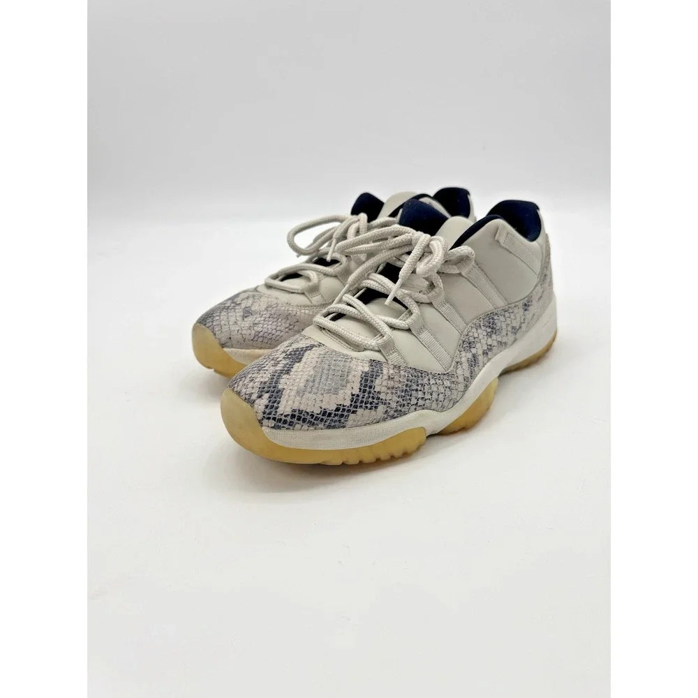 Air Jordan 11 Low Snakeskin Light Bone Retro Mens Size 12 Sneakers CD6846-002